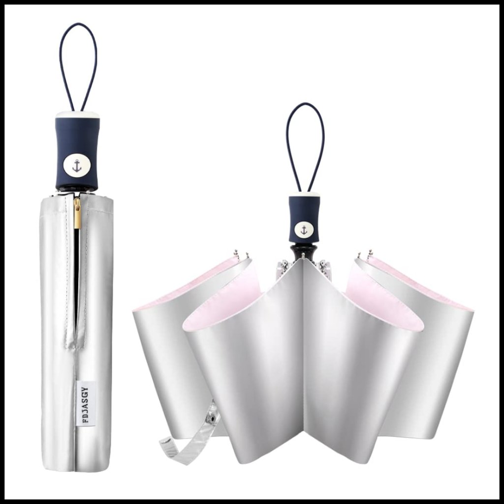 Compact Travel Umbrella Automatic Windproof Uv Blocking Sun Protection